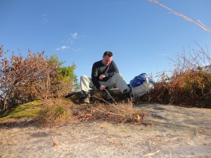 Cooking supper on top of Double Arch in the Red River Gorge on October 16, 2015.